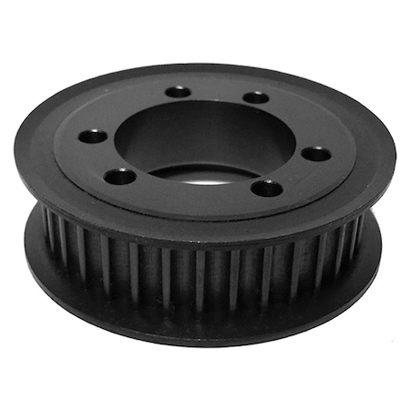 QD80-8M-20, Timing Pulley, Cast Iron, Black Oxide,